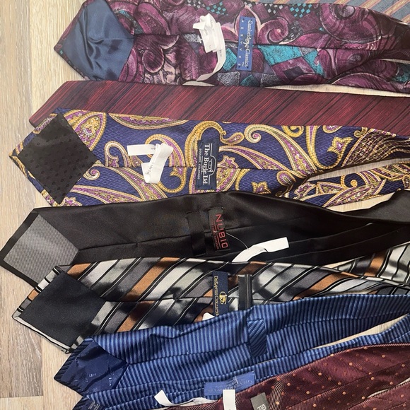 Lot of 10 Men's Designer Ties, Mix Colors Tradition Neck Ties, Italy US & more - Picture 10 of 10